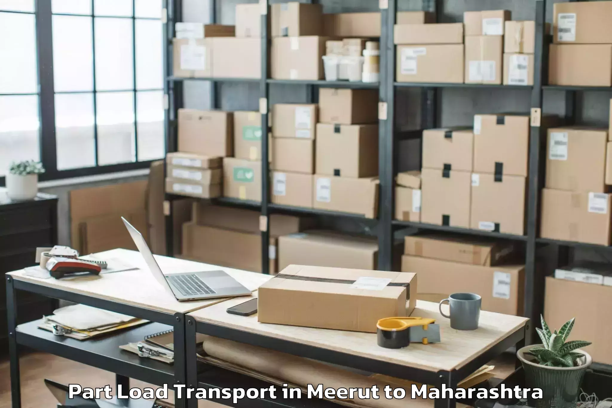 Professional Meerut to Borivli Part Load Transport